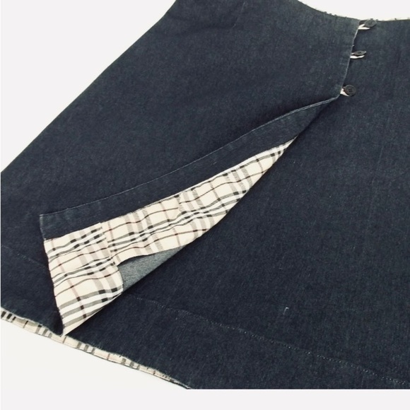 BURBERRY Blue Label Wrap Jean Skirt - Size Medium - Picture 1 of 7